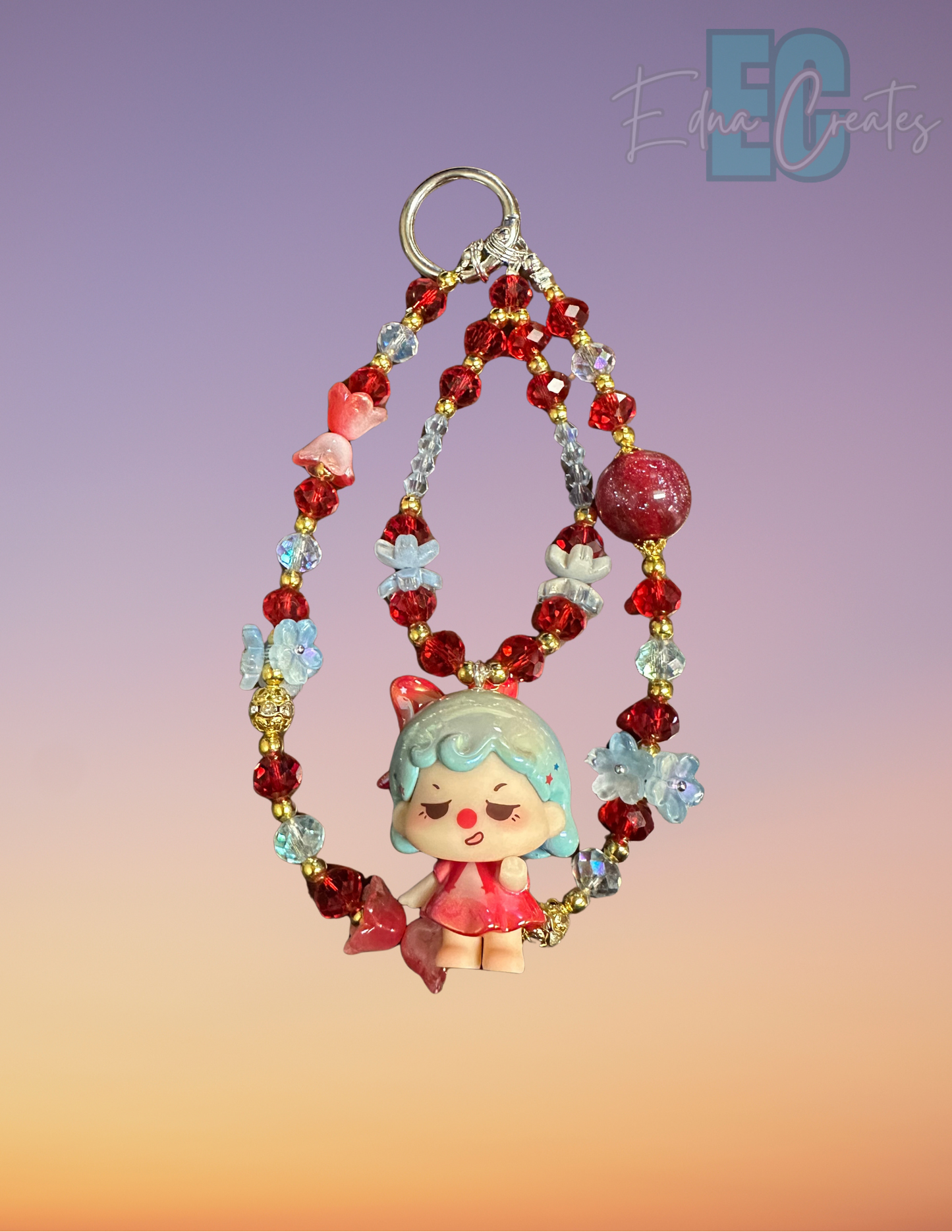 Beaded Phone Bracelet with doll
