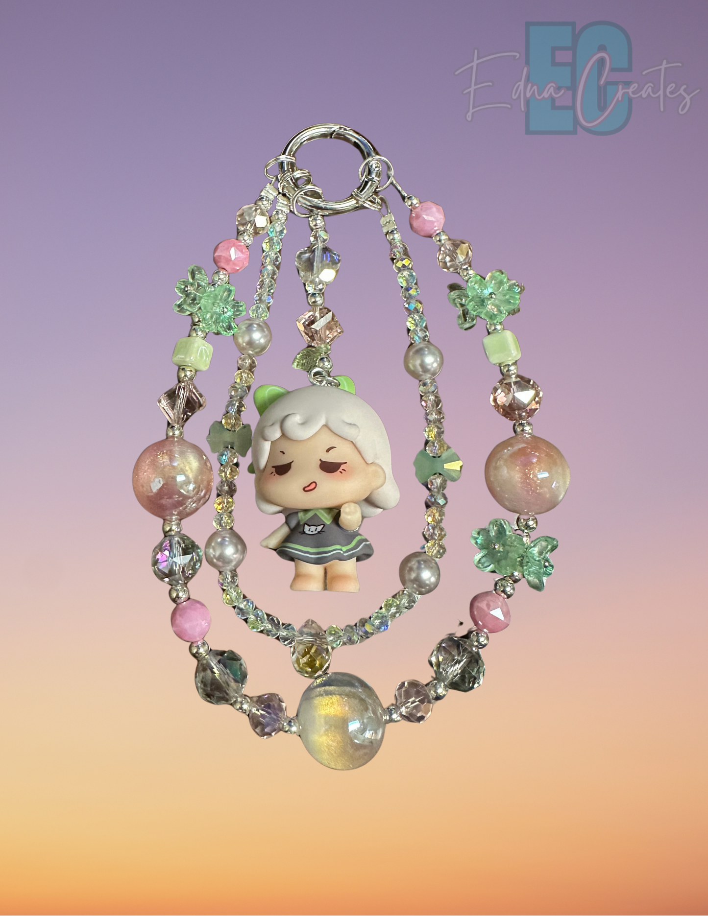Beaded Phone Bracelet with doll
