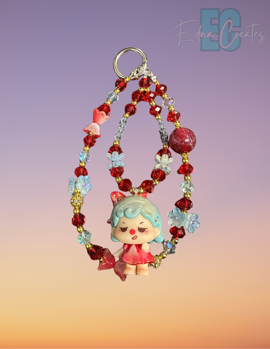 Beaded Phone Bracelet with doll