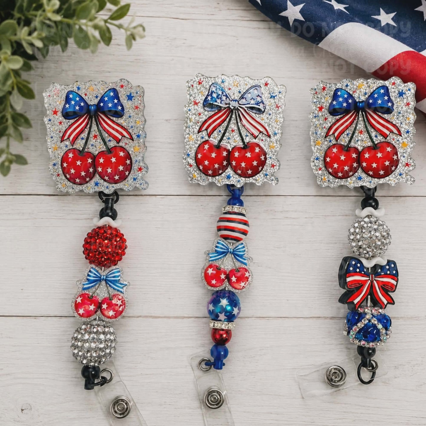 July 4th Badges (Cherry)